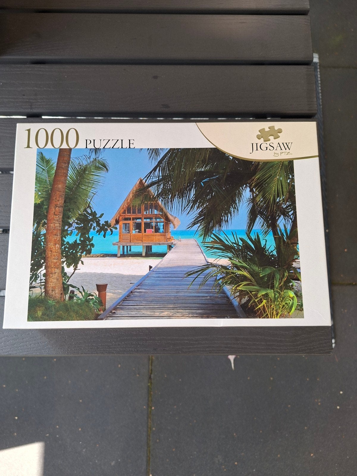 Jigsaw Puzzel 1000 stukjes - Tropisch Strandhuis, Ophalen, 500 t/m 1500 stukjes, Nieuw, Legpuzzel