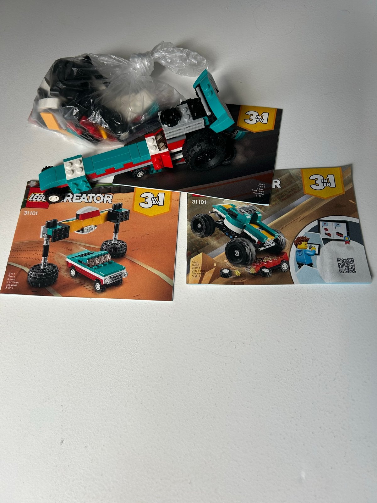 Lego Creator 31101 Monster Truck 3-in-1 met instructies, Gebruikt, Lego, Ophalen of Verzenden, Compleet