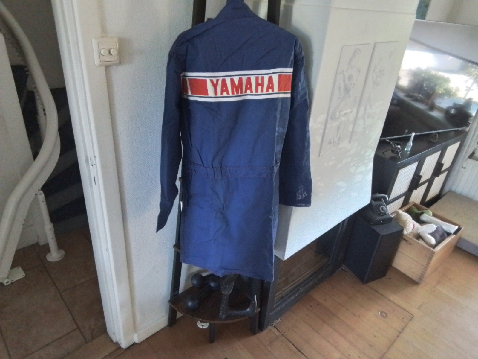 werkplaats stofjassen old school style yamaha en montesa, Motoren, Ophalen of Verzenden, Tweedehands, Dames, Jas | textiel