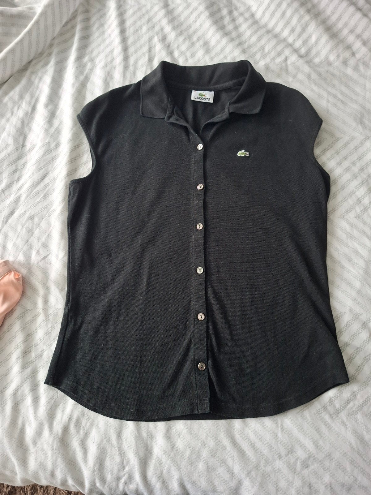 Polo van Lacoste M, Kleding | Dames, Maat 38/40 (M), Zwart, Ophalen of Verzenden, Zo goed als nieuw