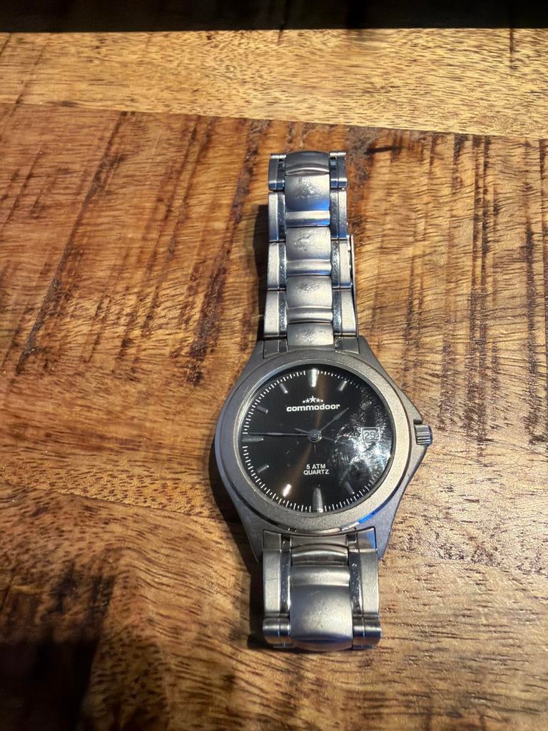 Commandoor 5 ATM Quartz Horloge - Zilverkleurig, Overige merken, Staal, Gebruikt, Polshorloge
