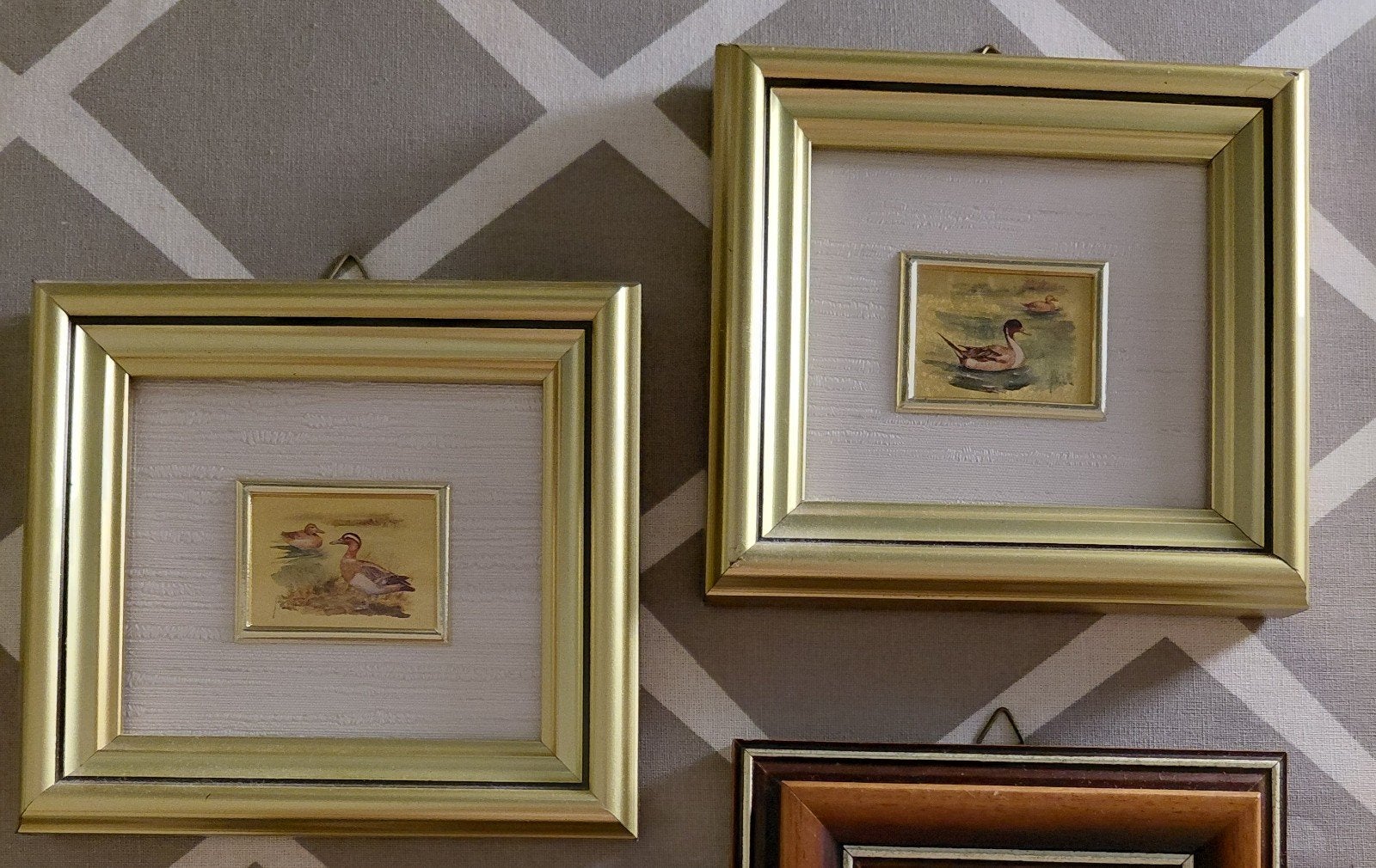 2 x Kunstlithografie op echte goudfolie, Ophalen of Verzenden