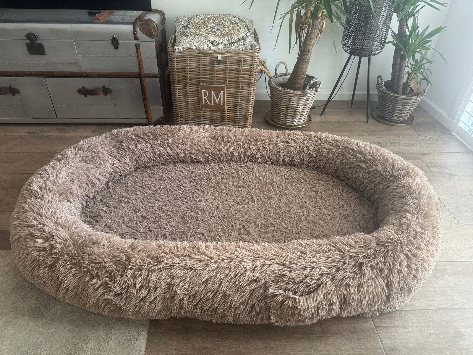 Hondenbed voor mensen XXL-185 x 120 cm, Ophalen, Zo goed als nieuw, Pluche