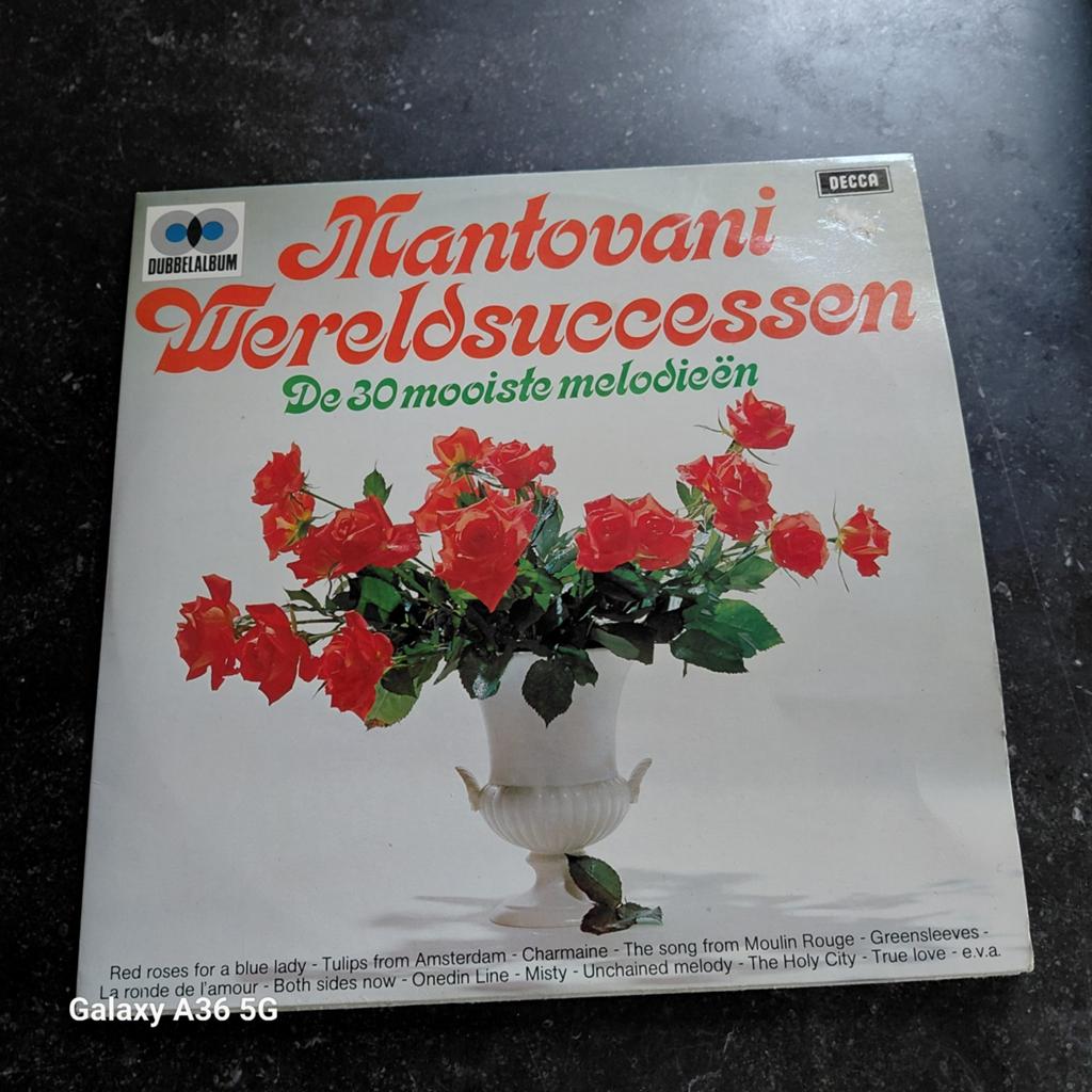 Mantovani Wereldsuccessen - De 30melodieën Dubbelal, Fotohoes, Ophalen of Verzenden, Gebruikt, 12 inch