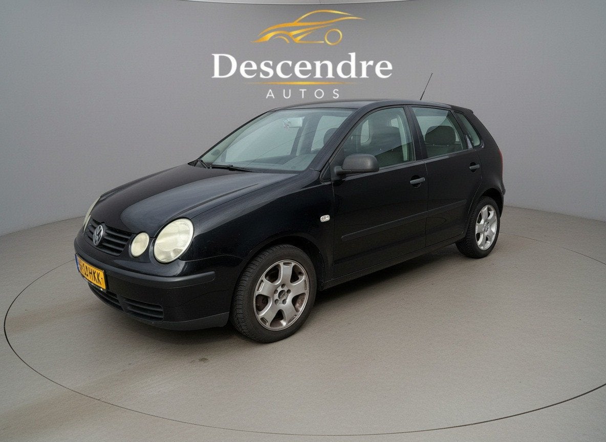 Volkswagen Polo 1.2-12V 5 drs (bj 2003), Auto's, Volkswagen, 1198 cc, Zwart, Origineel Nederlands, Bedrijf