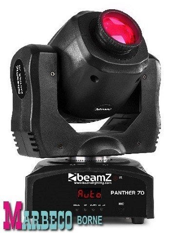 Moving Head LED Spot Panther 70, DMX, afstandsbediening, Geluidgestuurd, Nieuw, Info@marbeco.nl, BeamZ