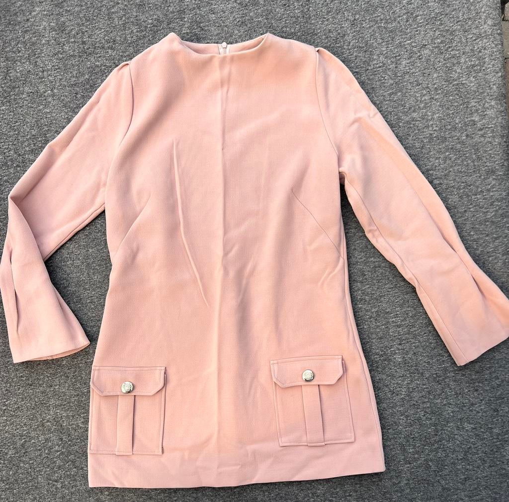 Elegante jurk – maat M – pastel oranje – perfecte staat, Ophalen of Verzenden, Zo goed als nieuw, Maat 38/40 (M), Oranje