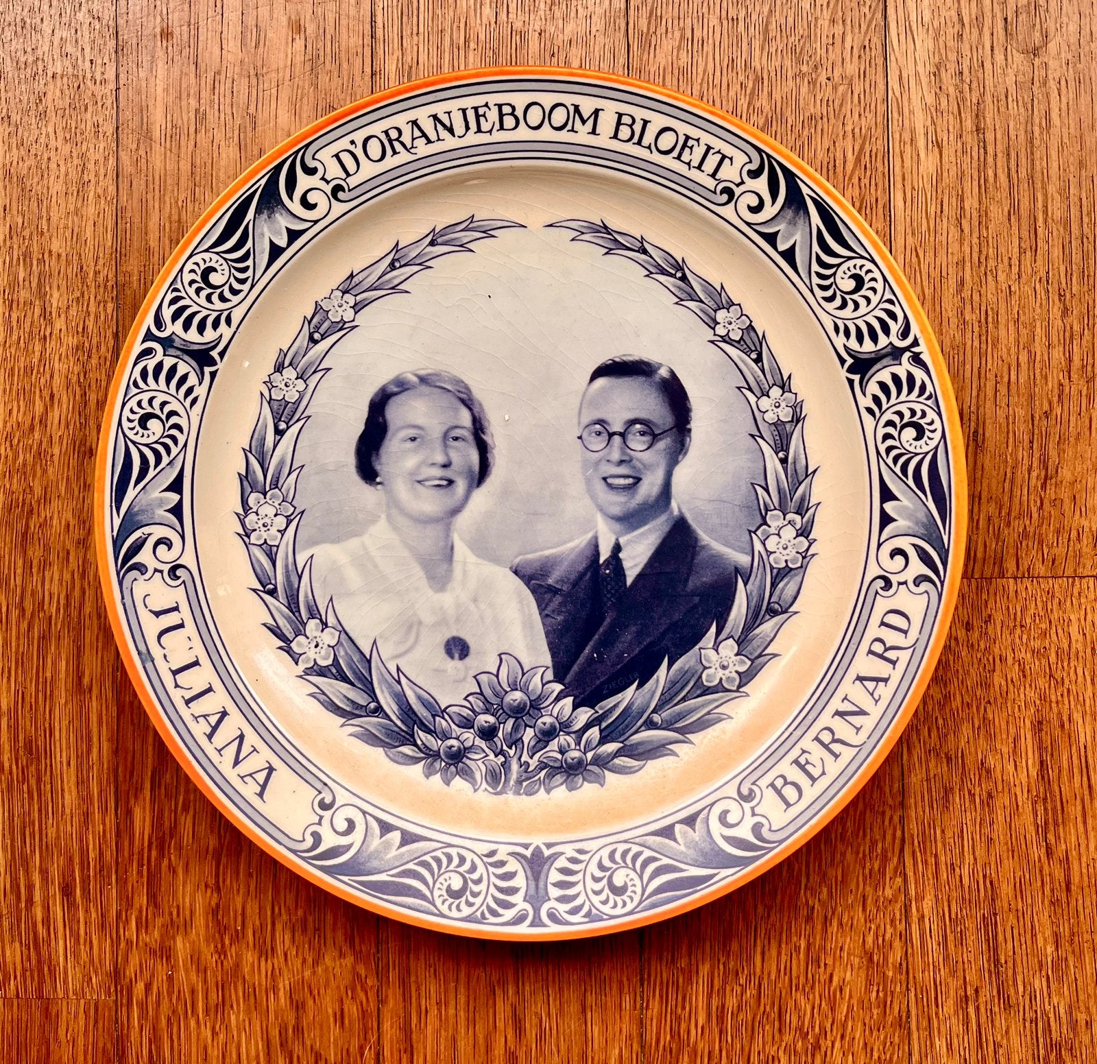 Herdenkingsbord ptinses Juliana en prins Bernhard, Antiek en Kunst, Ophalen