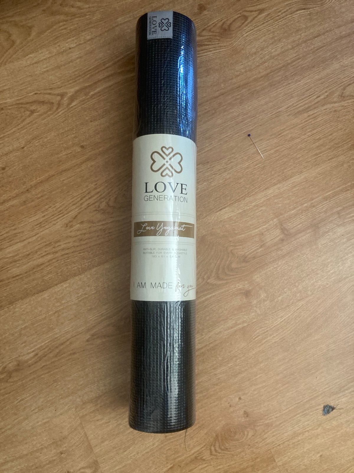 Nieuwe Love Generation Yogamat Zwart - 183x61x0.5cm, Ophalen of Verzenden, Nieuw, Yogamat