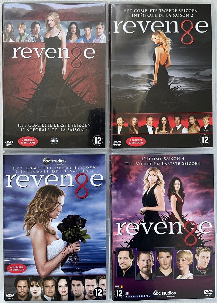 Revenge, seizoen 1-4 compleet, zo goed als nieuw !, Vanaf 12 jaar, Ophalen, Zo goed als nieuw, Boxset
