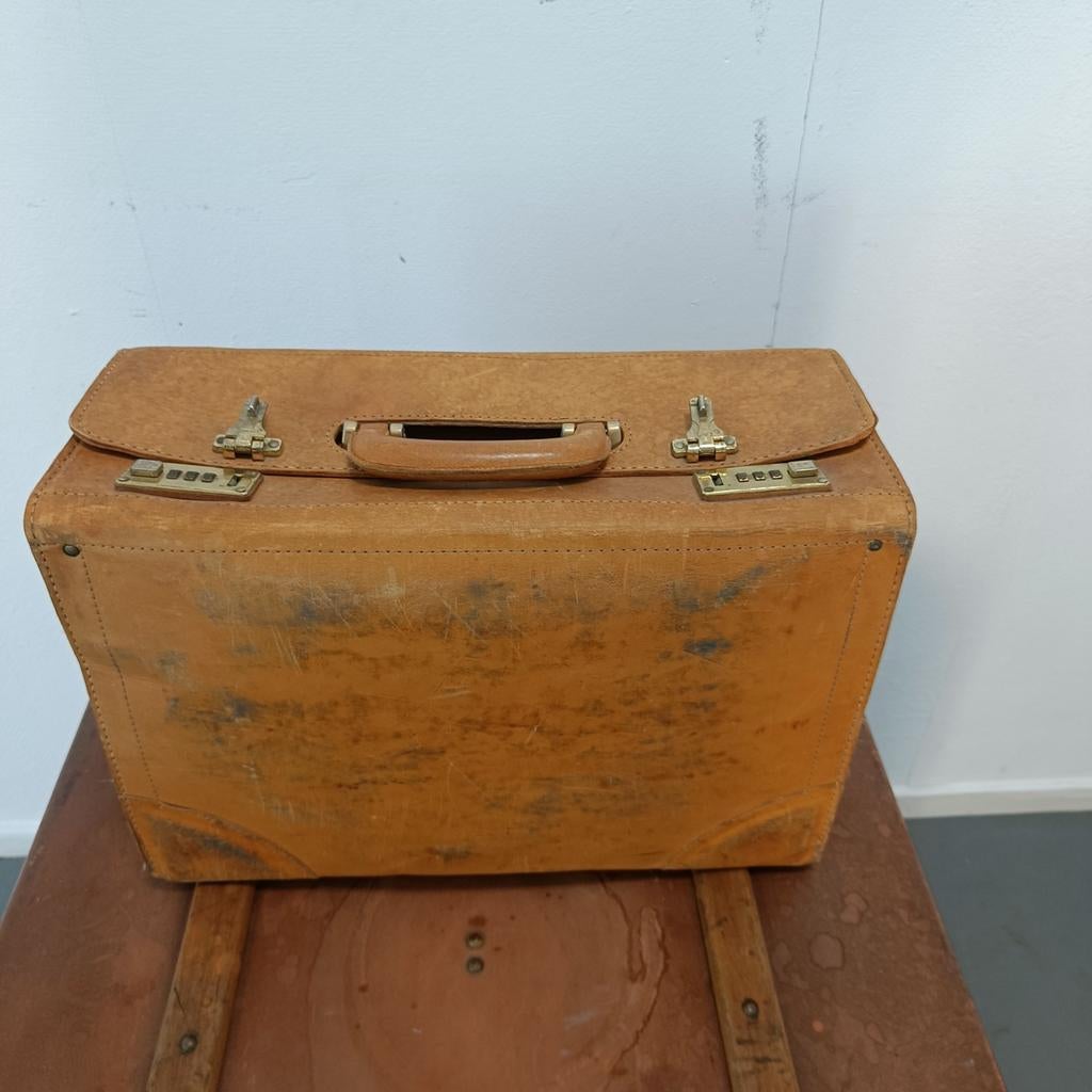 Vintage Leren Aktetas / Documententas, Ophalen