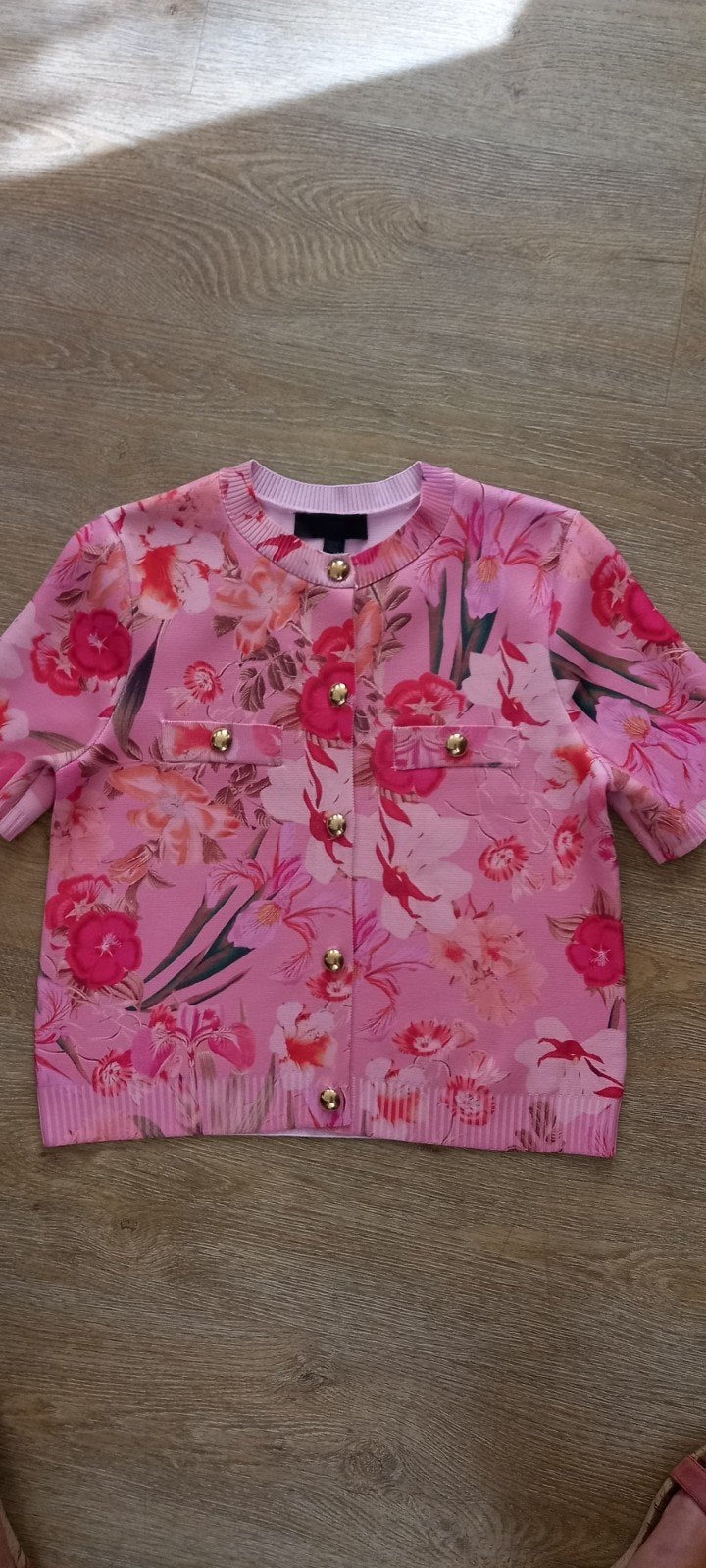 Zara Jasje Maat S - Roze met Bloemenprint, Kleding | Dames, Zara, Ophalen of Verzenden, Zo goed als nieuw, Jasje