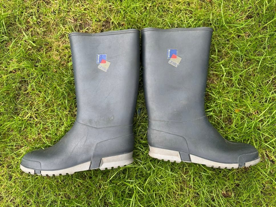 Hevea Sport Regenlaarzen Maat 34 - blauw, Gebruikt, Jongen of Meisje, Ophalen of Verzenden, Laarzen