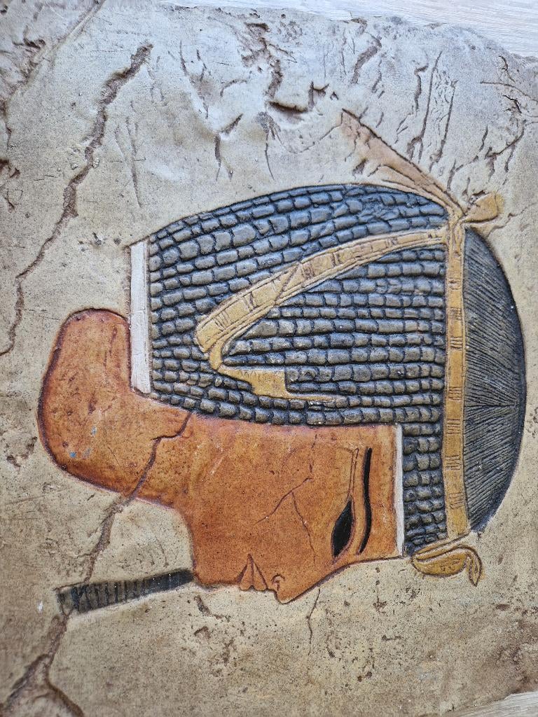 Egyptisch reliëf – Isis Kunst, Ophalen of Verzenden