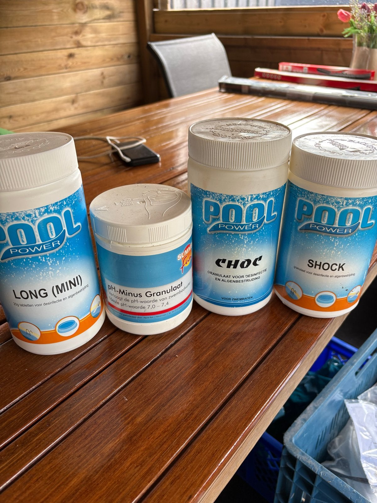 Pool Power Zwembadchemicaliën: Chloor, pH-minus, Shock, Ophalen, Zo goed als nieuw, Reinigingsmiddel