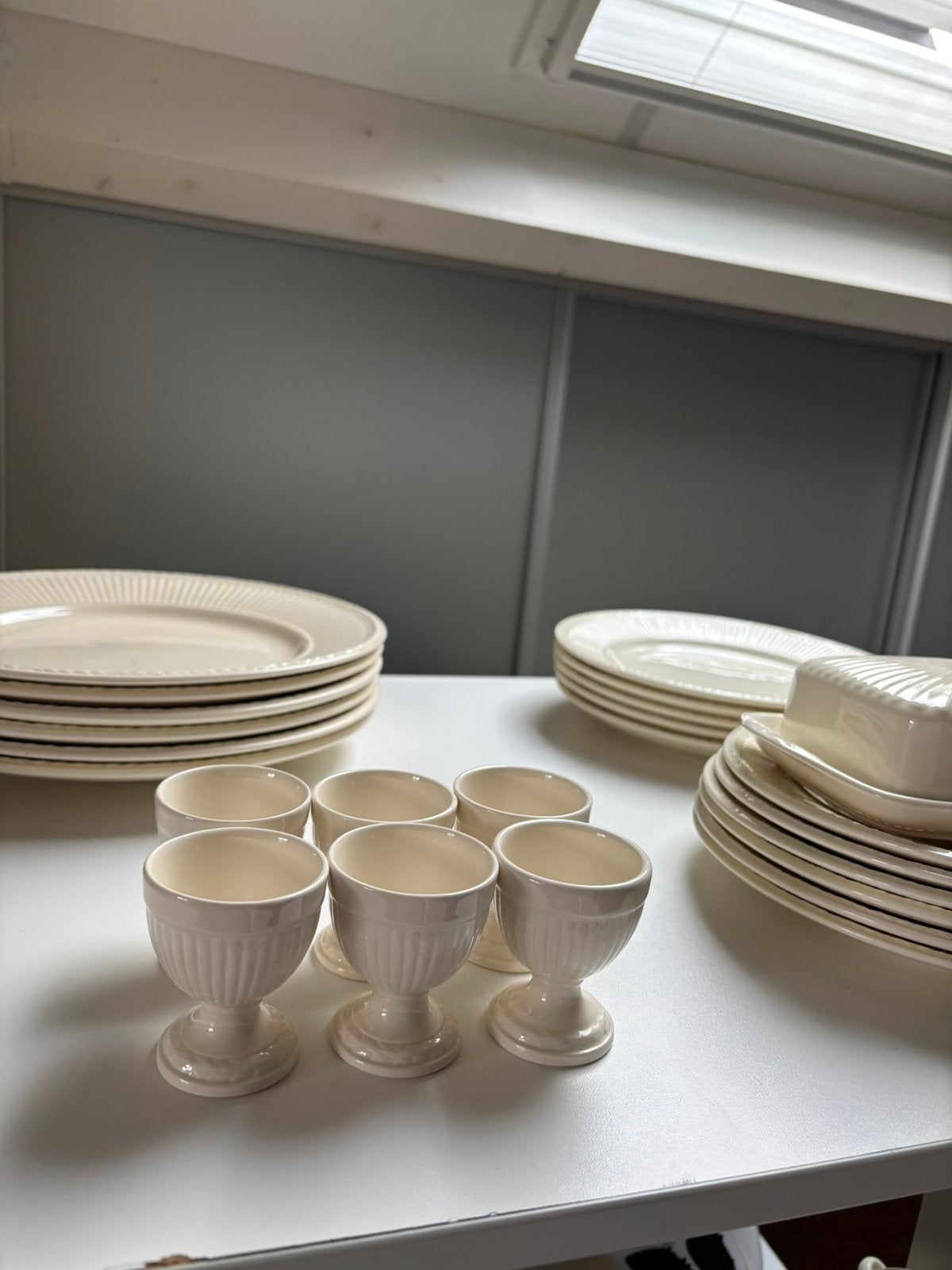 6 gave eierdopjes van Wedgwood Edme, Ophalen of Verzenden
