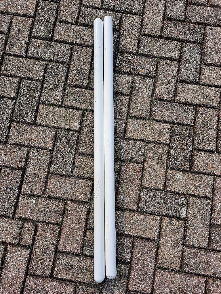 Trapleuning rond meranti hout - 1.10 m Ø 45 mm - 2 stuks -, Ophalen, 25 tot 50 mm, Overige typen, Minder dan 200 cm