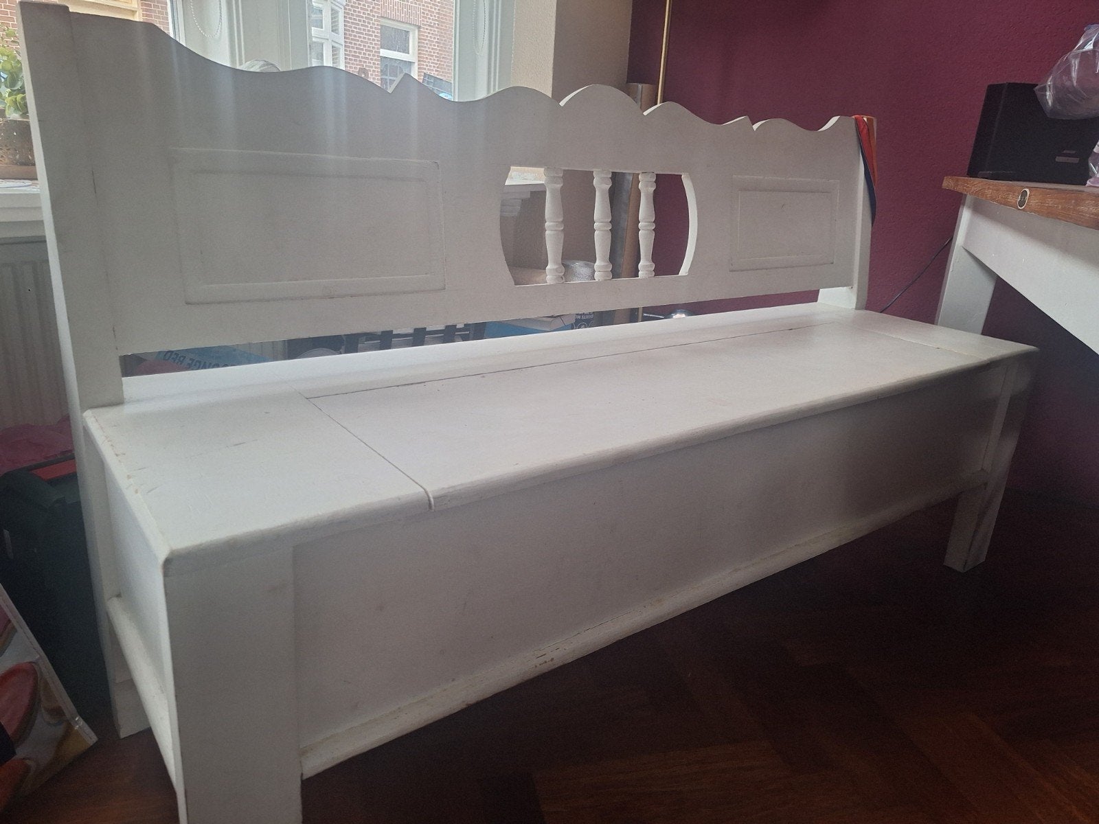 Te koop Houten eettafel bank, Ophalen