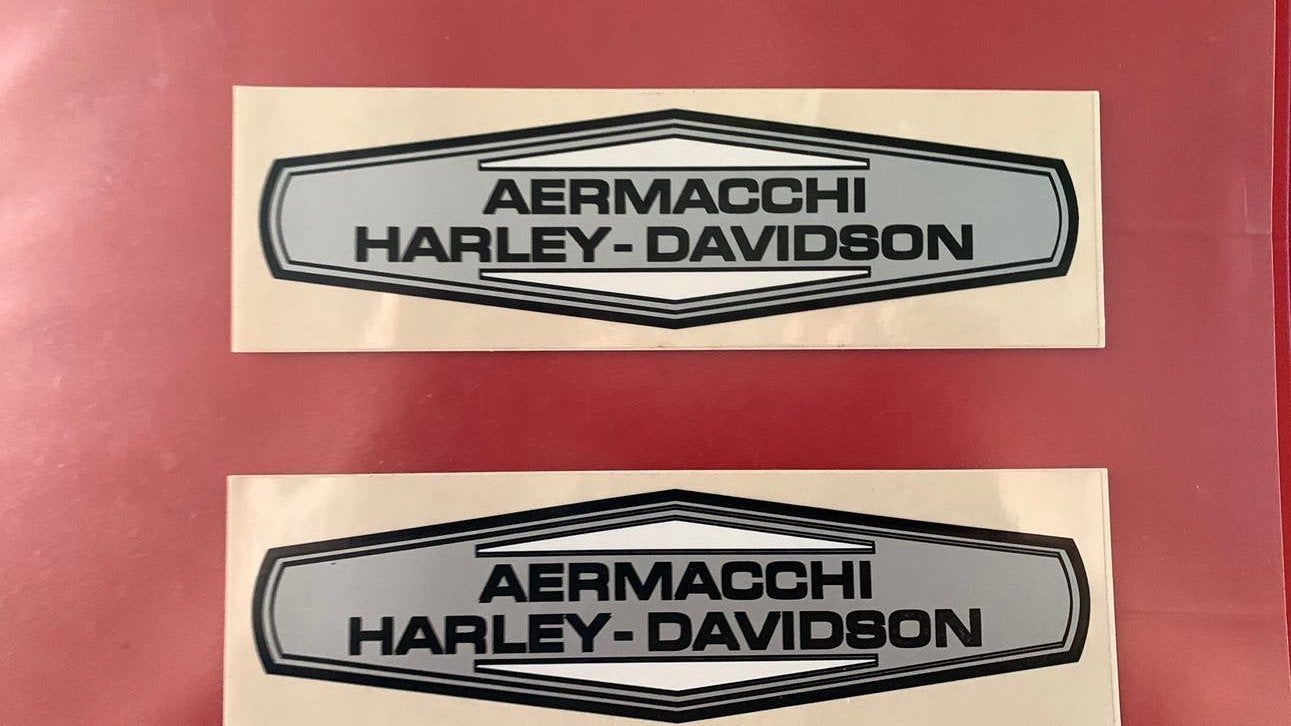 Harley Davidson Aermacchi. Stickers, Ophalen of Verzenden