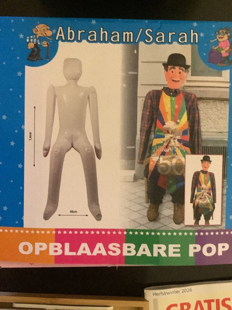 Sarah of Abraham opblaaspop, Ophalen, Zo goed als nieuw, Abraham of Sarah