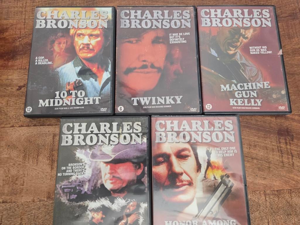 5 x Charles bronson dvds, Ophalen of Verzenden, Zo goed als nieuw, Actie en Avontuur, Alle leeftijden