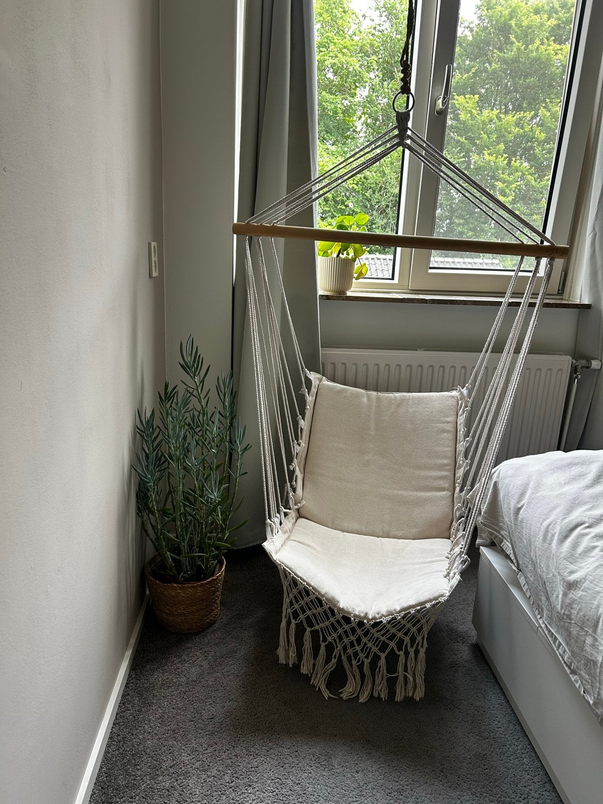 Bohemian hangstoel beige - Uitstekende staat, Ophalen, Overige kleuren, Zo goed als nieuw, Eén