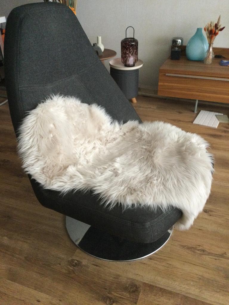 Draaistoel met poef, Ophalen, Gebruikt, Minder dan 75 cm, 50 tot 75 cm