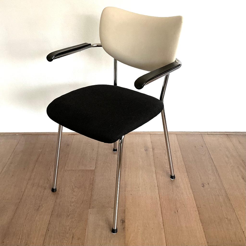 Gebr. De Wit 3211 Vintage eetkamerstoel, Huis en Inrichting, Stoelen, Ophalen, Gebruikt, Overige kleuren, Industrieel, Gispen, Bauhaus