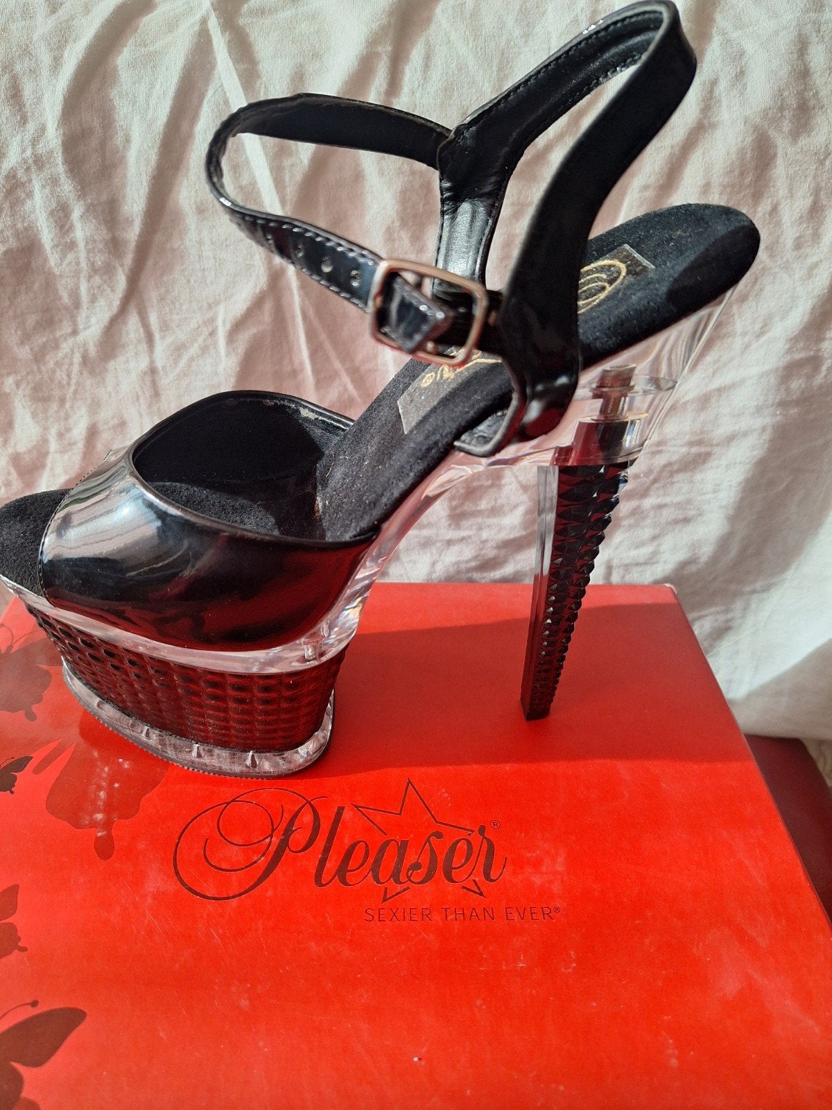 Pleaser Spectator-709 High Heels Studslook/ Paaldans - Maat, Zwart, Overige typen, Pleaser, Ophalen of Verzenden