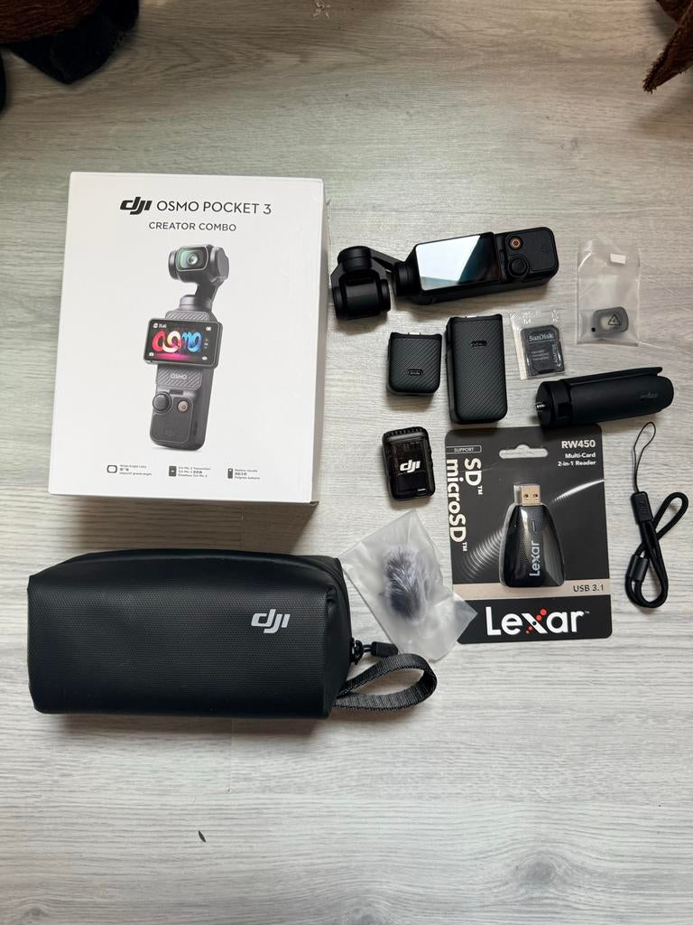 DJI Osmo Pocket 3 Creator Combo -  incl. 512 GB SD +Statief, Ophalen of Verzenden, Nieuw, Overige merken