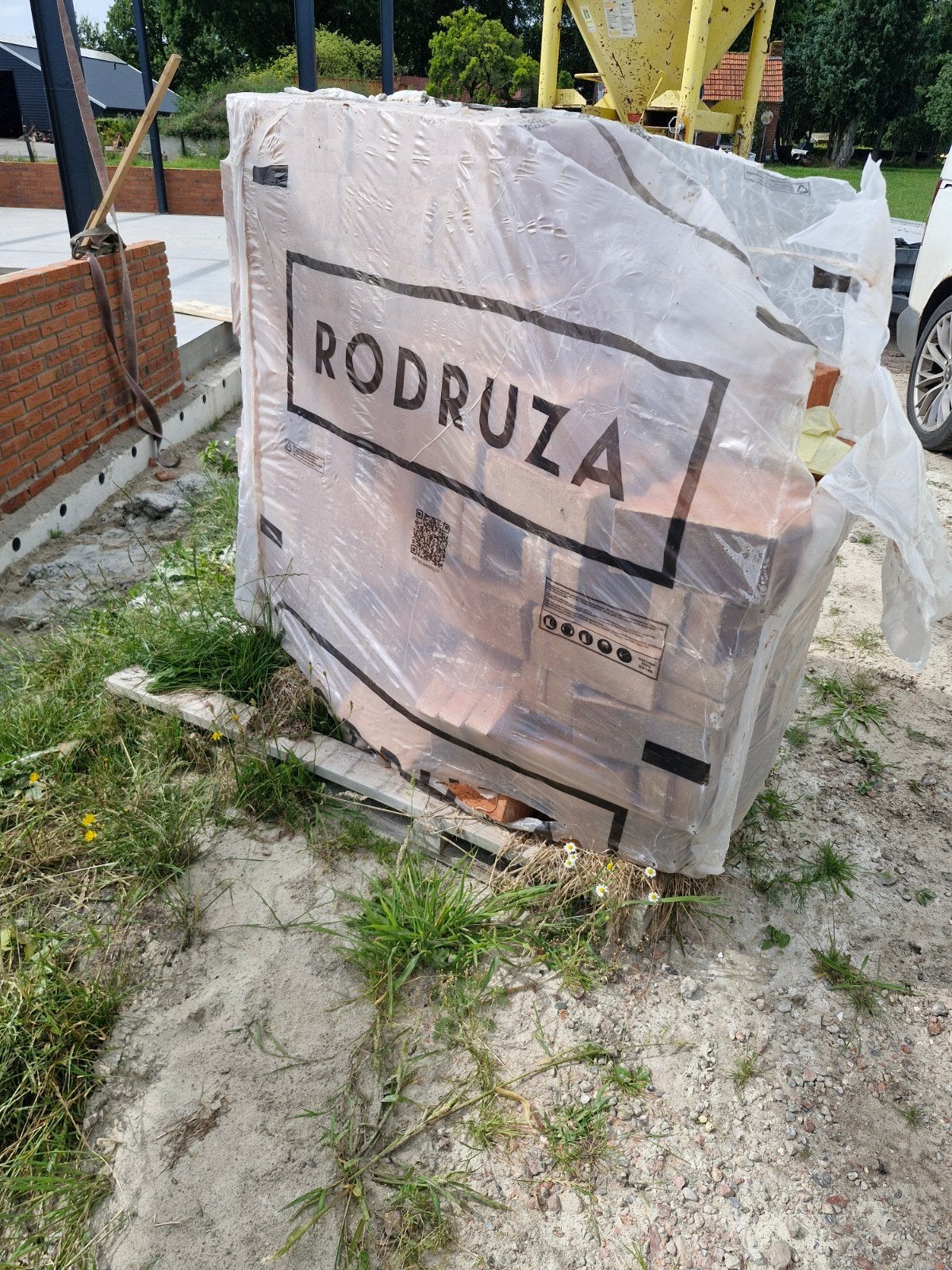 Rodruza Oranje-Bont-gesinterd bakstenen (+/- 500 stuks, Ophalen, Nieuw, Bakstenen