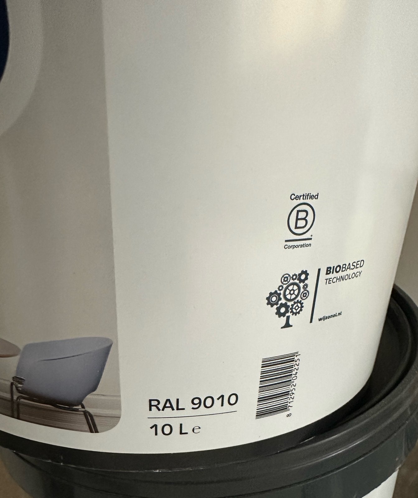 Wijzonol muurverf RAL9010 wit, Ophalen, Zo goed als nieuw, Wit
