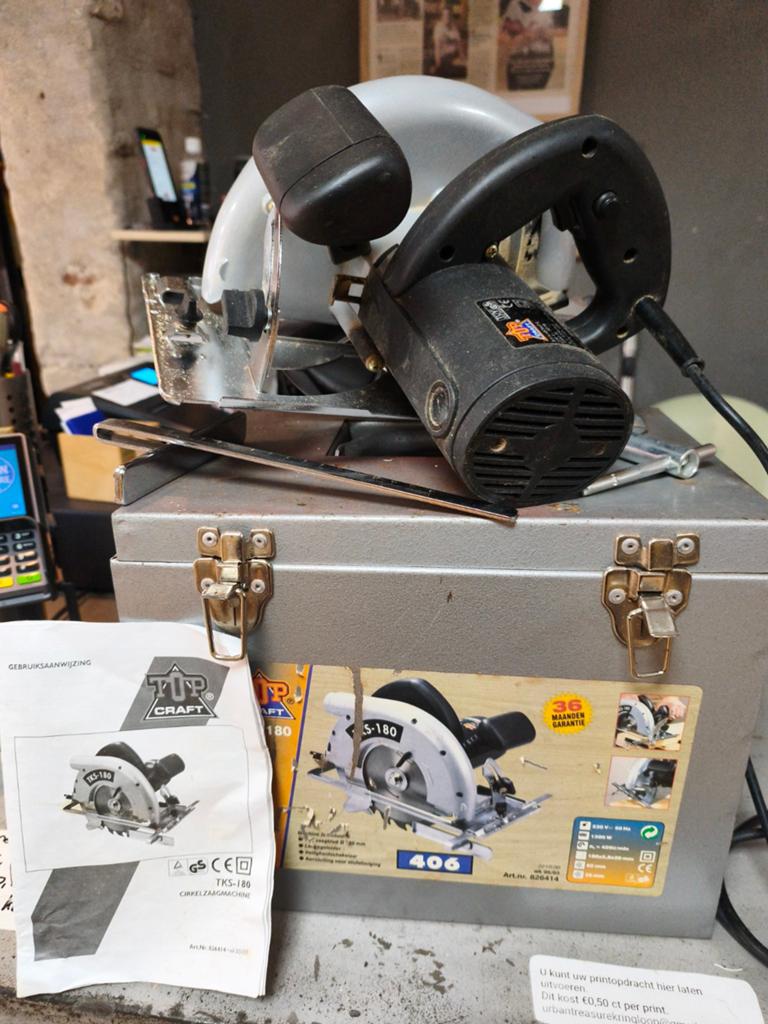 Cirkelzaag, Doe-het-zelf en Verbouw, Gereedschap | Zaagmachines, Gebruikt, Cirkelzaag, Ophalen of Verzenden, 30 tot 70 mm
