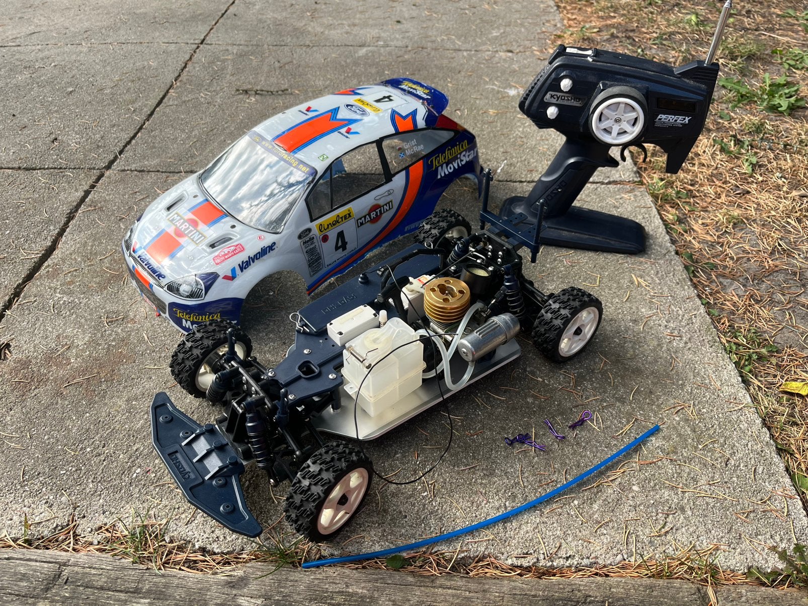 Kyosho pure ten alpha nitro, Gebruikt, Verzenden, Auto offroad, Schaal 1:10