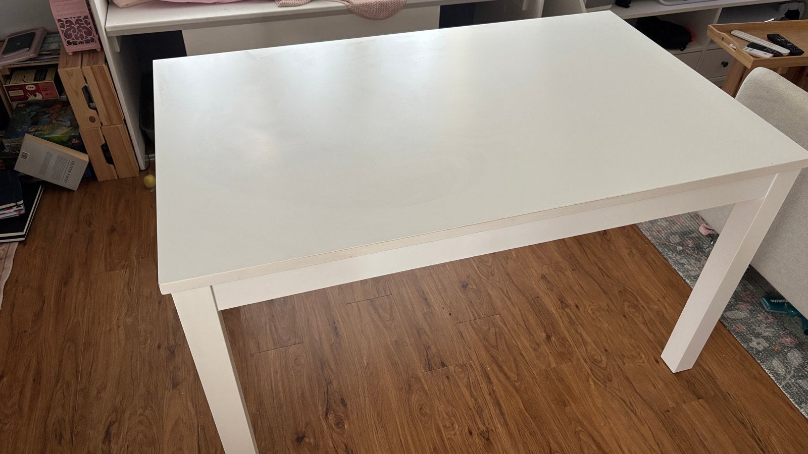 IKEA LANEBERG Uitschuifbare Eettafel Wit, Huis en Inrichting, Tafels | Eettafels, Ophalen, Gebruikt, 100 tot 150 cm, 50 tot 100 cm