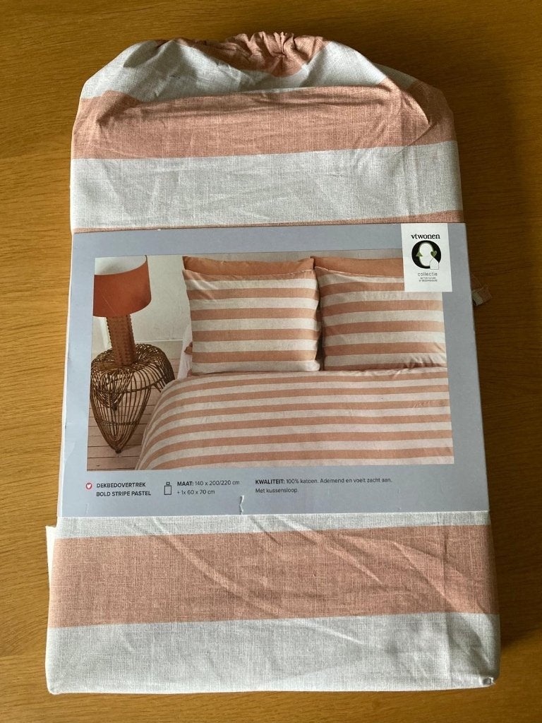 VT wonen dekbedovertrek, 1 persoons 140x200/220cm *NIEUW*, Eenpersoons, Meerkleurig, Dekbedovertrek, Katoen
