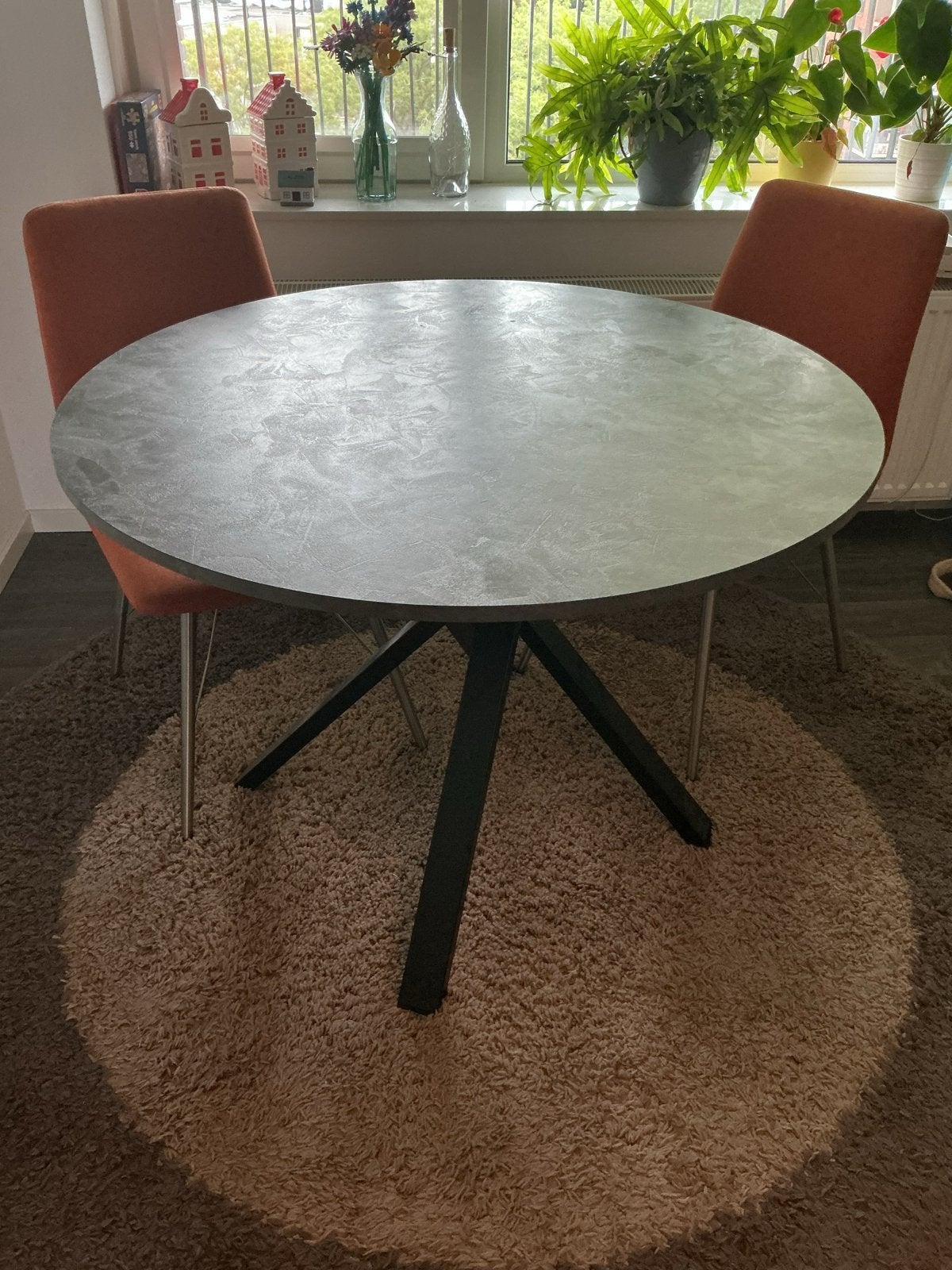 Ikea ronde tafel 105 cm doorsnede, Ophalen, Overige materialen, Gebruikt, 100 tot 150 cm