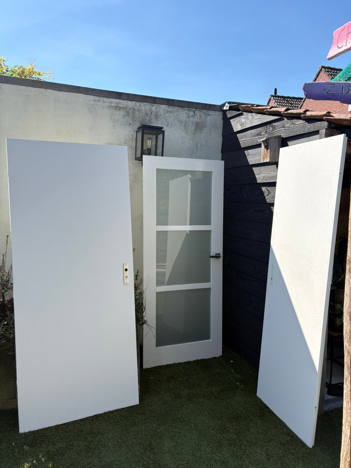 Opdek deuren, Doe-het-zelf en Verbouw, Deuren en Horren, Ophalen, Gebruikt, Binnendeur, 200 tot 215 cm
