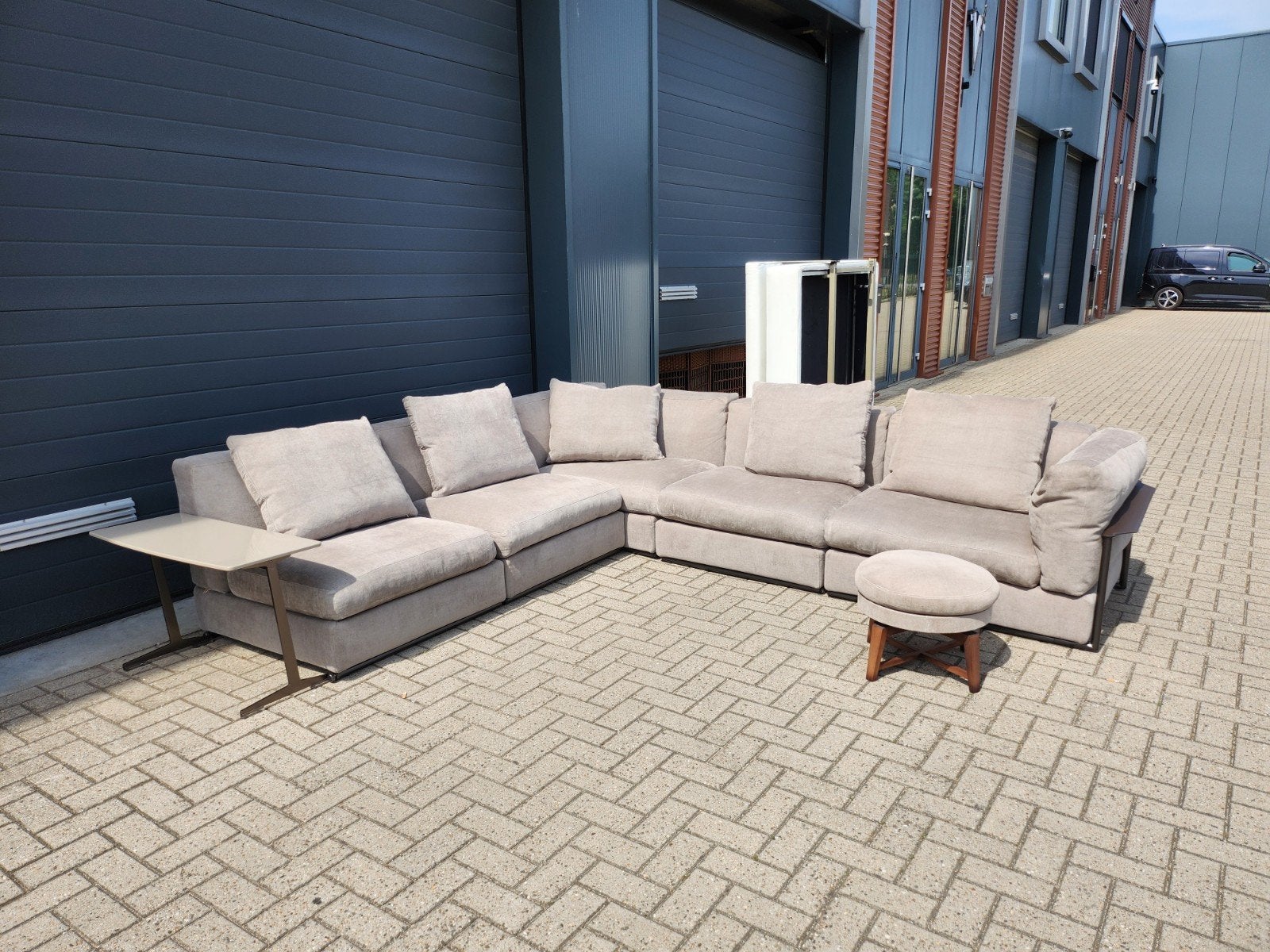 Flexform - Zeno modulaire bank- showroommodel, Ophalen of Verzenden, Rechthoekig, Hout, 125 cm of meer
