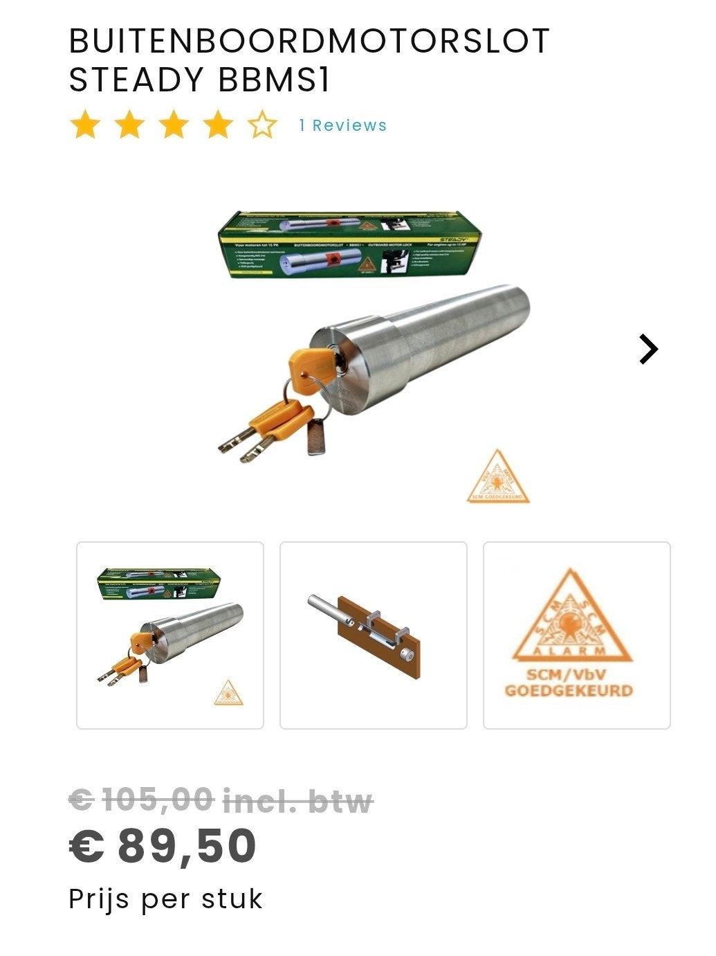 Te koop goedgekeurd bbm slot., Eén persoon, Cadeaubon