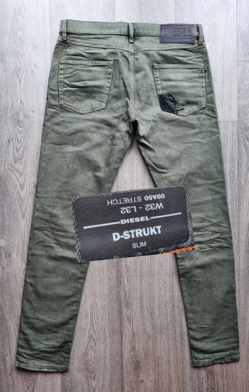 Diesel D-STRUKT W32 L32 * 32x32 - slim - groen - #D2710, Diesel, Nieuw, W32 (confectie 46) of kleiner, Ophalen of Verzenden