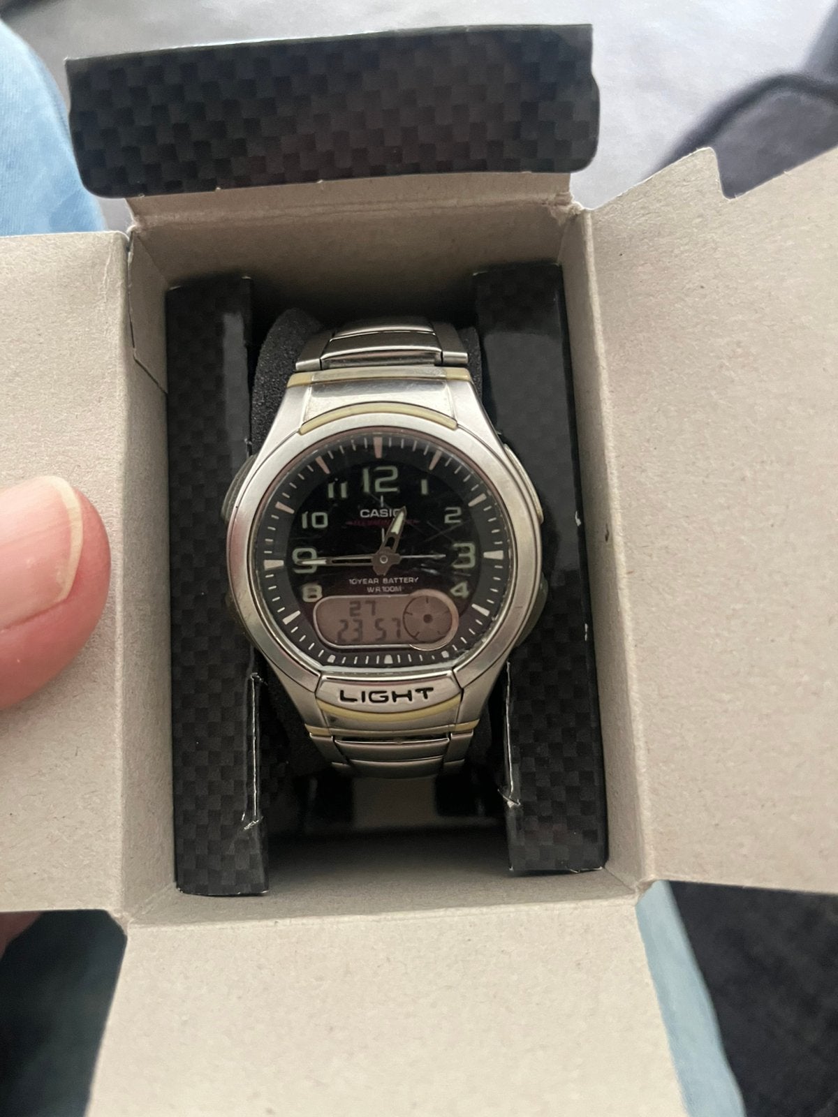 Casio digitaal horloge 3793, Ophalen, Zo goed als nieuw, Staal, Casio