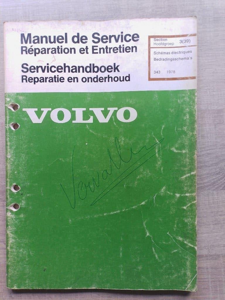Volvo 343 1978 dealer werkplaatsboek stroomschema's, Ophalen of Verzenden, Gelezen, Volvo