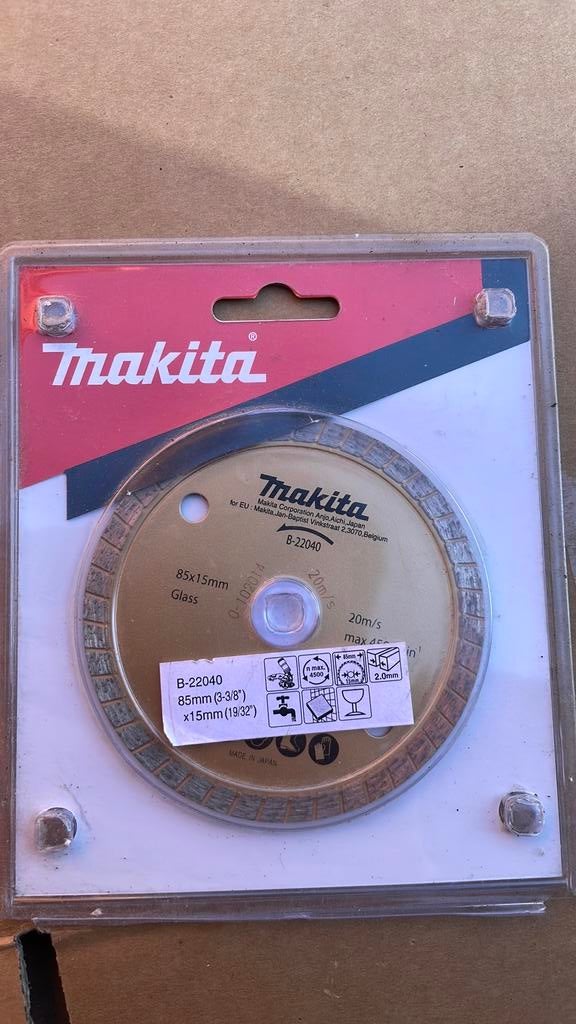 Makita diamantblad 85 mm nieuw, Ophalen of Verzenden, Zo goed als nieuw, 1000 watt of meer, Haakse handslijpmachine