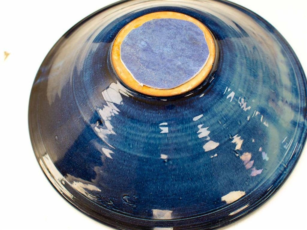 Blauwe schaal 30536, Ophalen of Verzenden, Gebruikt, Aardewerk, Bord(en)