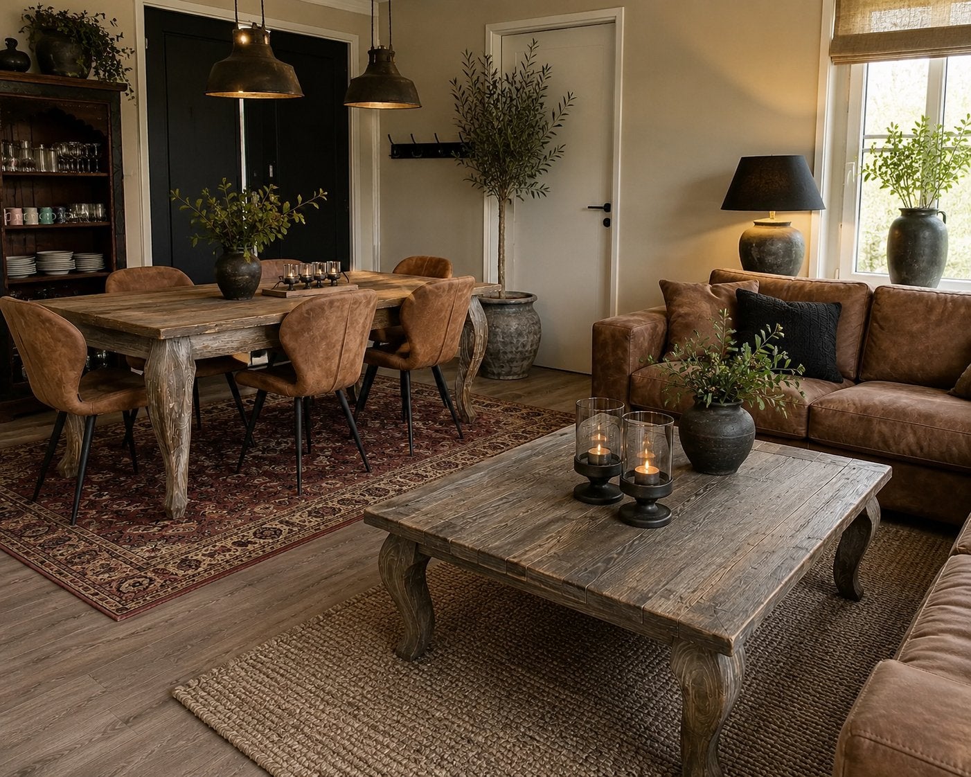 Massieve Oud Vergrijsd Teakhouten Salontafel, Huis en Inrichting, Ophalen, Teakhout, 200 cm of meer, 50 tot 100 cm