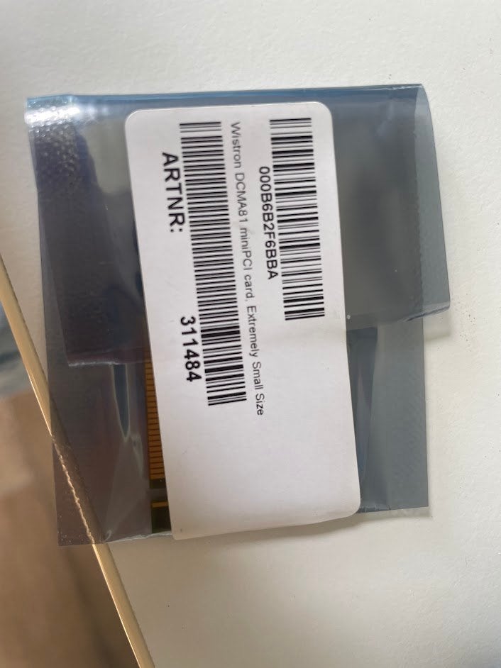 Network Card Wistron DCMA81 Atheros 802.11 miniPCI wireless, Ophalen of Verzenden, Gebruikt
