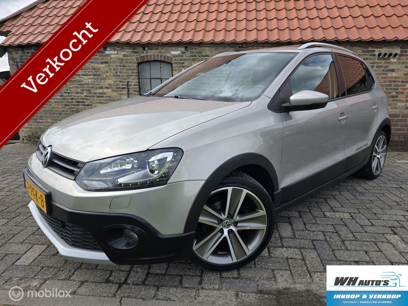 Volkswagen Polo 1.2 TSI Cross Navi|Leer| Pano | Led | Xenon, Euro 5, Beige, 1076 kg, Xenon verlichting