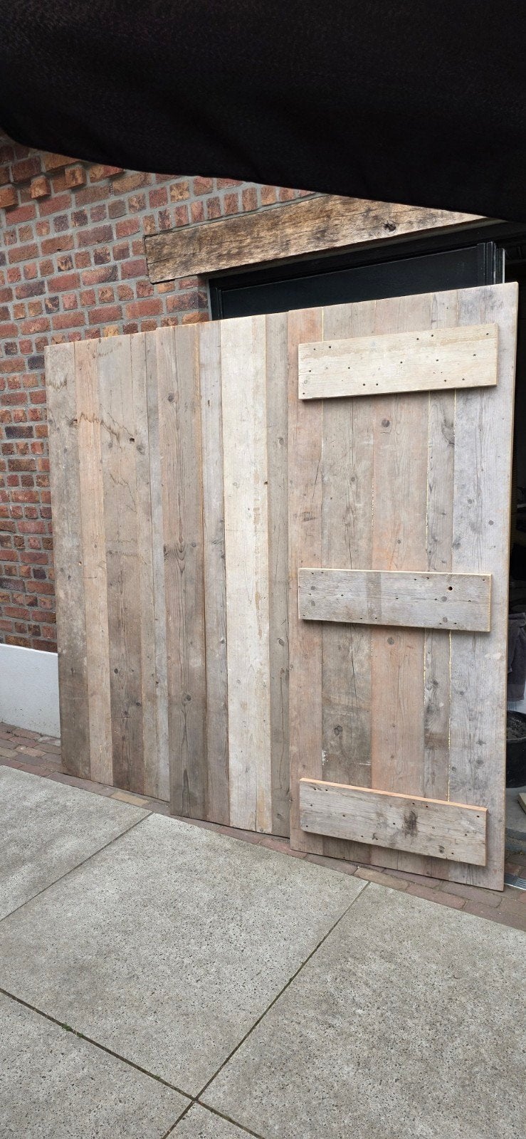 3x Steigerhouten deur - Robuust en sfeervol, Gebruikt, Overige typen, 200 tot 215 cm, Hout