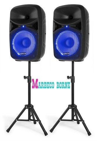 Actieve Speaker set, Luidsprekers, 10" LED, Kabels, VPS102A